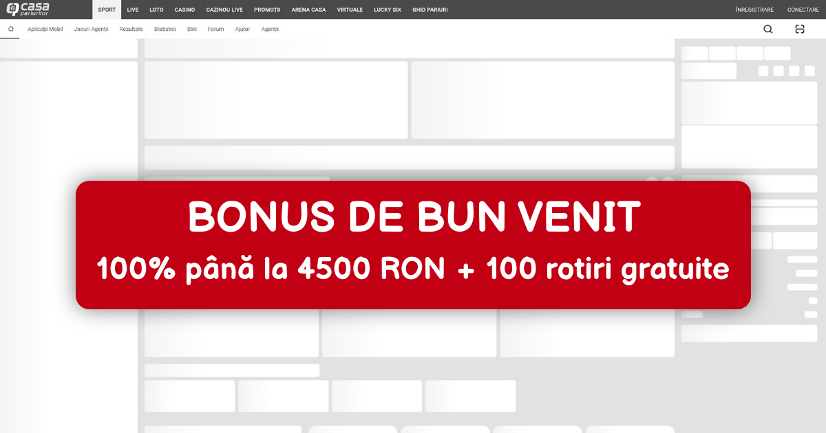 Casapariurilor Casino welcome bonus